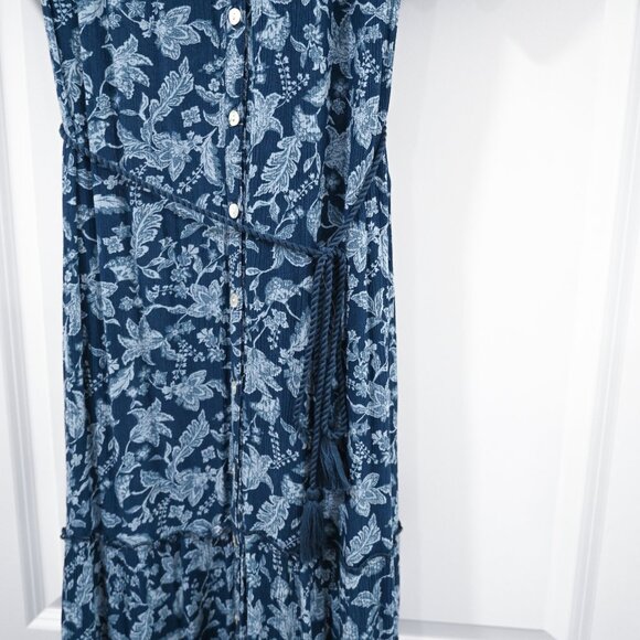Faherty Small Floral Orinda Maxi Dress with Tie Waist - Picture 8 of 9